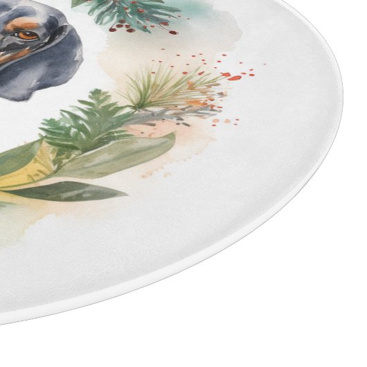 Bluetick Coonhound Weihnachtsfeier Festliche Jungf Schneidebrett (Ecke)