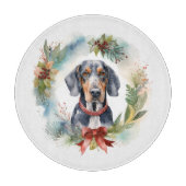 Bluetick Coonhound Weihnachtsfeier Festliche Jungf Schneidebrett (Vorderseite)