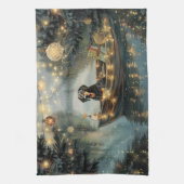 Bluetick Coonhound Weihnachtsfeiertage Geschirrtuch (Vertikal)