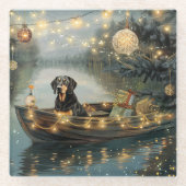 Bluetick Coonhound Weihnachtsfeiertage Glasuntersetzer (Vorderseite)