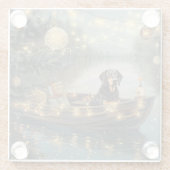 Bluetick Coonhound Weihnachtsfeiertage Glasuntersetzer (Rückseite)