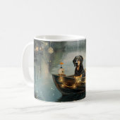 Bluetick Coonhound Weihnachtsfeiertage Kaffeetasse (Vorderseite Links)