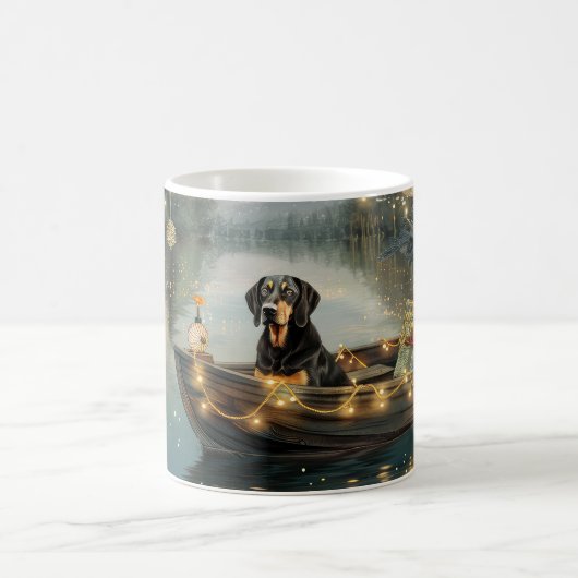 Bluetick Coonhound Weihnachtsfeiertage Kaffeetasse (Mittel)