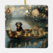 Bluetick Coonhound Weihnachtsfeiertage Keramikornament (Vorderseite)