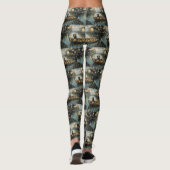 Bluetick Coonhound Weihnachtsfeiertage Leggings (Rückseite)