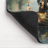 Bluetick Coonhound Weihnachtsfeiertage Mousepad (Ecke)