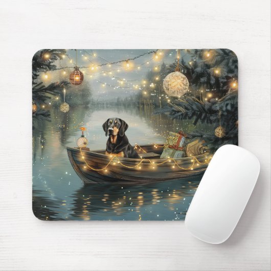 Bluetick Coonhound Weihnachtsfeiertage Mousepad (Mit Mouse)