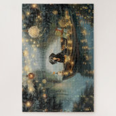 Bluetick Coonhound Weihnachtsfeiertage Puzzle (Vertikal)