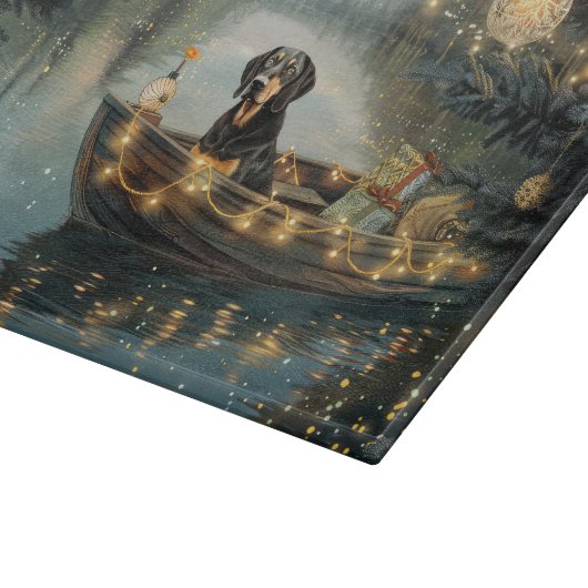 Bluetick Coonhound Weihnachtsfeiertage Schneidebrett (Ecke)