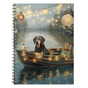 Bluetick Coonhound Weihnachtsfest Reise Notizblock