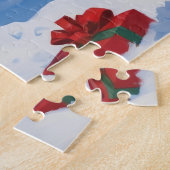 Bluetick Coonhound Weihnachtsfest Schneeszene Puzzle (Seite)