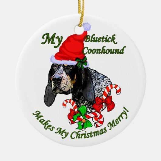 Bluetick Coonhound Weihnachtsgeschenke Ornament (Vorne)