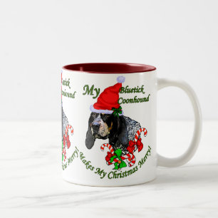 Bluetick Coonhound-Weihnachtsgeschenke Zweifarbige Tasse