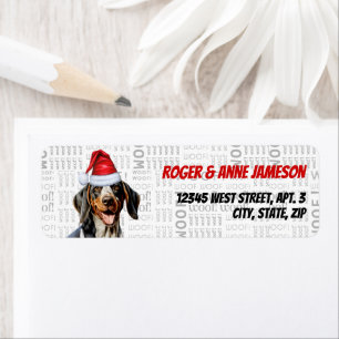 Bluetick Coonhound Weihnachtshunde Rücksendeadress
