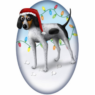 Bluetick Coonhound-Weihnachtsverzierung Fotoskulptur Ornament