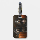 Bluetick Coonhound Welpe Herbst Delight Pumpen Gepäckanhänger (Rückseite vertikal)