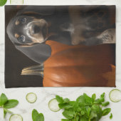 Bluetick Coonhound Welpe Herbst Delight Pumpen Geschirrtuch (Gefaltet)