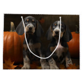 Bluetick Coonhound Welpe Herbst Delight Pumpen Große Geschenktüte (Rückseite)