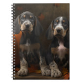 Bluetick Coonhound Welpe Herbst Delight Pumpen Notizblock (Vorderseite)