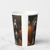 Bluetick Coonhound Welpe Herbst Delight Pumpen Pappbecher (Links)