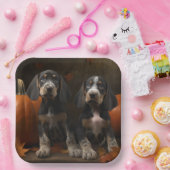 Bluetick Coonhound Welpe Herbst Delight Pumpen Pappteller (Party)