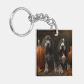 Bluetick Coonhound Welpe Herbst Delight Pumpen Schlüsselanhänger (Vorderseite links)