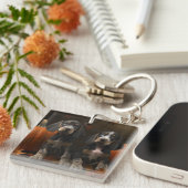 Bluetick Coonhound Welpe Herbst Delight Pumpen Schlüsselanhänger (Vorderseite rechts)