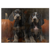 Bluetick Coonhound Welpe Herbst Delight Pumpen Schneidebrett (Vorderseite)
