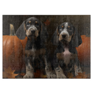 Bluetick Coonhound Welpe Herbst Delight Pumpen Schneidebrett