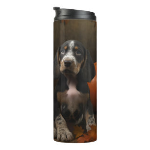 Bluetick Coonhound Welpe Herbst Delight Pumpen Thermosbecher