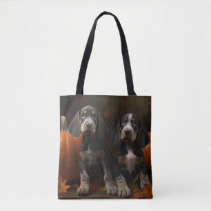 Bluetick Coonhound Welpe Herbstfreude Kürbis Tasche