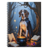 Bluetick Coonhound Whimsical Halloween Malerei Notizblock (Vorderseite)