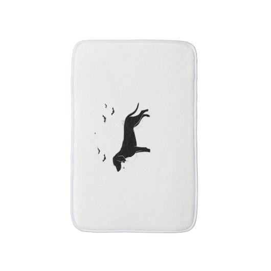 Bluetick Dog - Halloween Moon Silhouette Classic T Badematte (Vorderseite Vertikal)