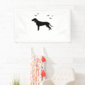 Bluetick Dog - Halloween Moon Silhouette Classic T Banner (Insitu)