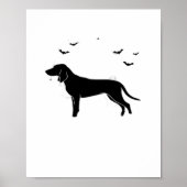 Bluetick Dog - Halloween Moon Silhouette Classic T Poster (Vorne)