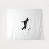 Bluetick Dog - Halloween Moon Silhouette Classic T Wandteppich (Vorderseite (Horizontal))