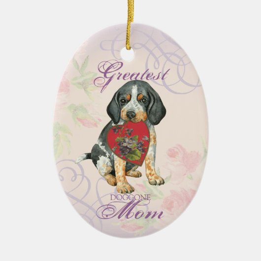 Bluetick Heart Mama Keramik Ornament (Vorne)