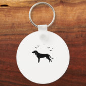 Bluetick Hund � Halloween Moon Silhouette Classic Schlüsselanhänger (Vorderseite)