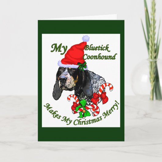 Bluetick Weihnachtsgeschenke Feiertagskarte (Vorderseite)