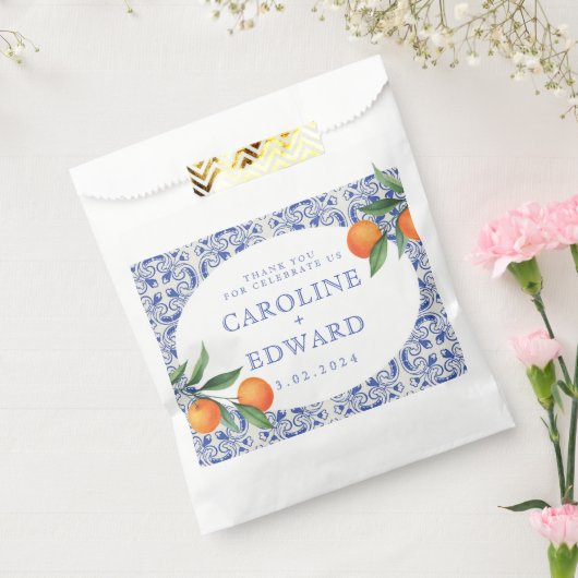 Bluetile mediterrane Hochzeit Geschenktütchen (Versiegelt)