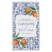 Bluetile mediterrane Hochzeit Kleine Geschenktüte (Rückseite)