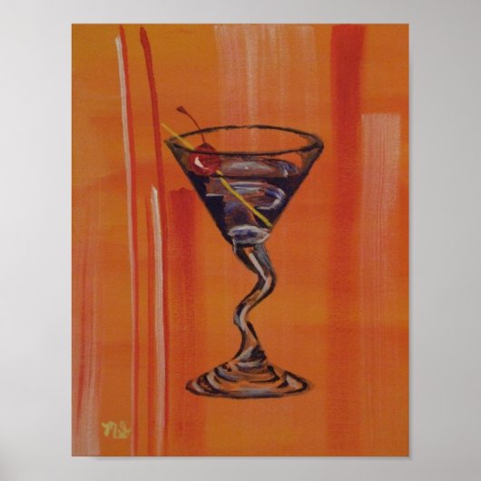 "Bluetini"-Druck Poster (Vorne)