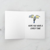 Bluetit Mutter und Babys Ostern Feiertagskarte (Innenseite)