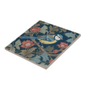 Bluetit William Morris Style Right Bird Blue Tit Fliese (Seite)