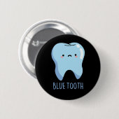 Bluetooth Funny Technical Blue Tooth Puff Dark BG Button (Vorne & Hinten)
