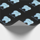 Bluetooth Funny Technical Blue Tooth Puff Dark BG Geschenkpapier (Ecke)