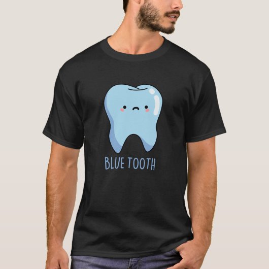 Bluetooth Funny Technical Blue Tooth Puff Dark BG T-Shirt (Vorderseite)