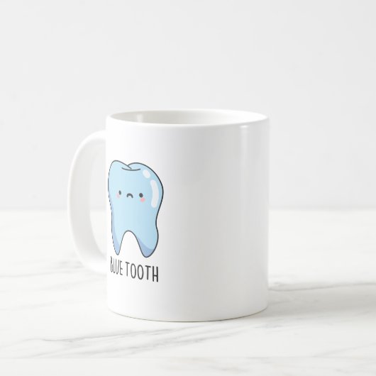 Bluetooth Funny Technical Blue Tooth Puff Kaffeetasse (Vorderseite Links)