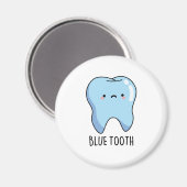 Bluetooth Funny Technical Blue Tooth Puff Magnet (Vorderseite/Rückseite)
