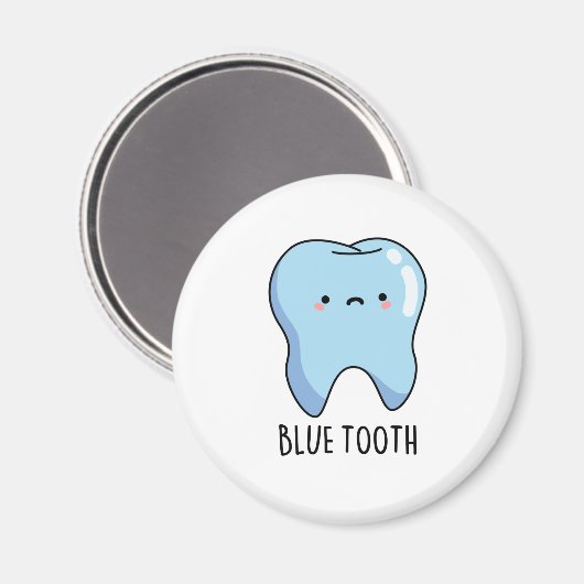 Bluetooth Funny Technical Blue Tooth Puff Magnet (Vorderseite/Rückseite)